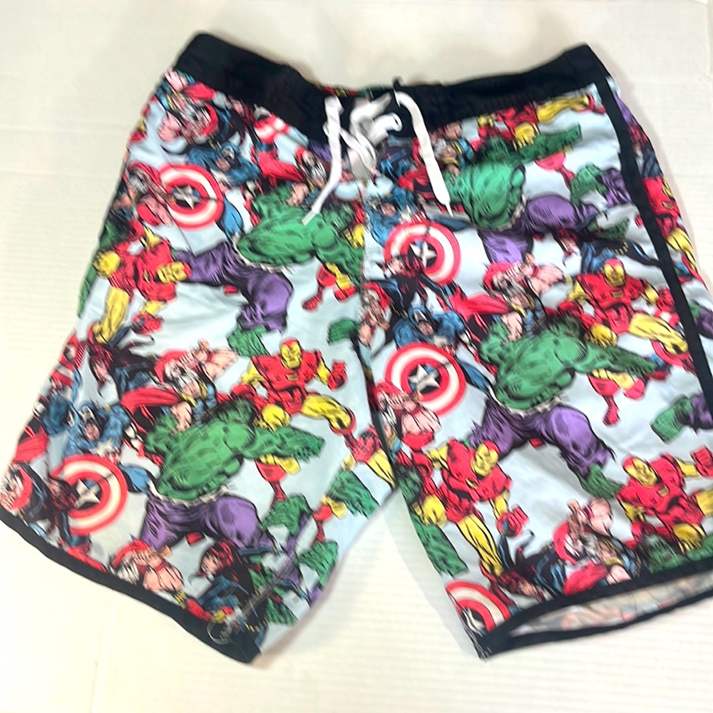 Marvel Avengers All Over Print Swim Trunks Men’s Medium